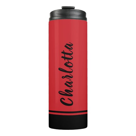 Bouteilles Isothermes Moteur de feu noir | Élégant | Minimal | CUSTOMISÉ (Devant)