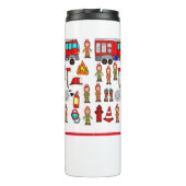 Bouteilles Isothermes Moteur de feu rouge mignon et pompiers (Dos)