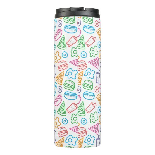 Bouteilles Isothermes Motif 2 d'aliments de préparation rapide (Dos)