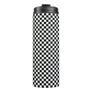 Bouteilles Isothermes Motif à carreaux noir et blanc