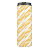 Bouteilles Isothermes Motif à cinq bandes jaune et blanc ensoleillé (Dos)