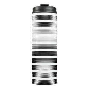 Bouteilles Isothermes Motif à cinq bandes noir et blanc