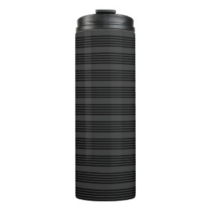 Bouteilles Isothermes Motif à cinq bandes noir et charbon de bois