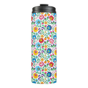 Bouteilles Isothermes Motif à fleurs d'art populaire 2
