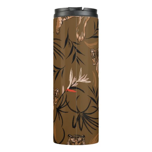 Bouteilles Isothermes Motif à fleurs de paradis de tigres tropicaux (Dos)