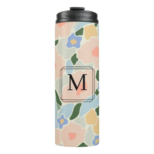 Bouteilles Isothermes Motif à fleurs rose clair de Monogram Pastel (Devant)