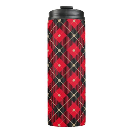 Bouteilles Isothermes Motif à la mode rouge noir (Devant)