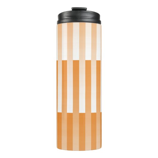 Bouteilles Isothermes Motif à rayures blanches orange (Devant)