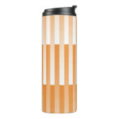 Bouteilles Isothermes Motif à rayures blanches orange (Tourné sur la gauche)