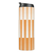 Bouteilles Isothermes Motif à rayures blanches orange (Tourné sur la droite)