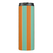 Bouteilles Isothermes Motif à rayures vert, noir et orange (Dos)