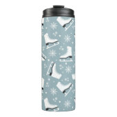 Bouteilles Isothermes Motif à thème hiver avec patins à glace (Devant)