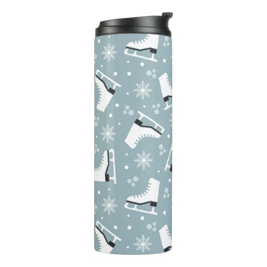 Bouteilles Isothermes Motif à thème hiver avec patins à glace (Tourné sur la gauche)