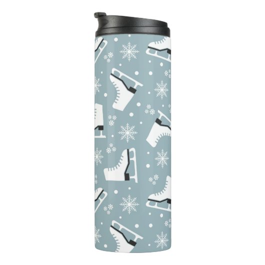 Bouteilles Isothermes Motif à thème hiver avec patins à glace (Tourné sur la droite)