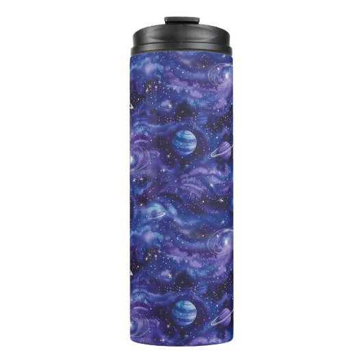 Bouteilles Isothermes Motif à thème spatial avec étoiles et planètes (Devant)