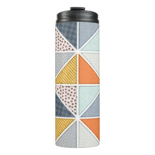 Bouteilles Isothermes Motif Abstrait, carreaux patchwork.