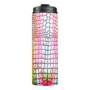 Bouteilles Isothermes Motif abstrait crocodile, motif coloré