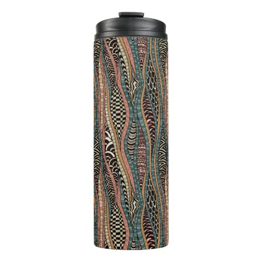 Bouteilles Isothermes Motif abstrait dans le style ethnique (Devant)