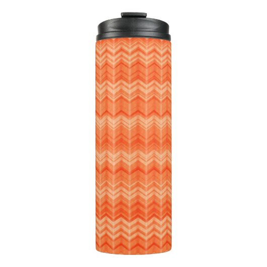 Bouteilles Isothermes Motif abstrait de textile de zigzag de rouge (Devant)