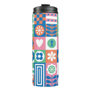 Bouteilles Isothermes Motif Abstrait fleuri sans couture. scandinave et