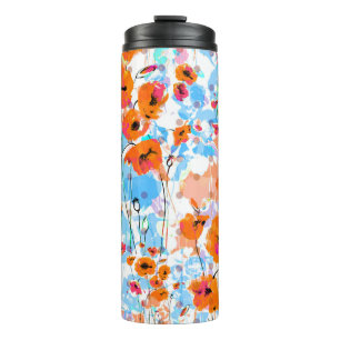 Bouteilles Isothermes motif Abstrait fleuri sans soudure peint par bross
