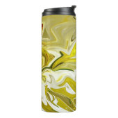 Bouteilles Isothermes Motif abstrait jaune (Tourné sur la gauche)