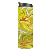 Bouteilles Isothermes Motif abstrait jaune (Tourné sur la droite)