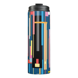 Bouteilles Isothermes motif abstrait multicolore clair de rayures