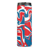 Bouteilles Isothermes Motif abstrait rouge blanc et bleu (Dos)