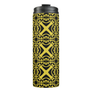 Bouteilles Isothermes motif Abstrait transparent de couleur noir et or