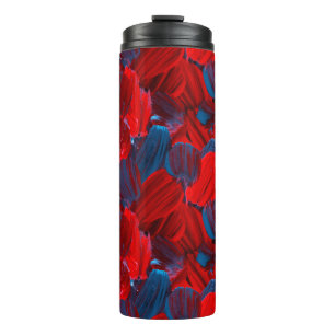Bouteilles Isothermes motif Abstrait transparent en rouge et bleu
