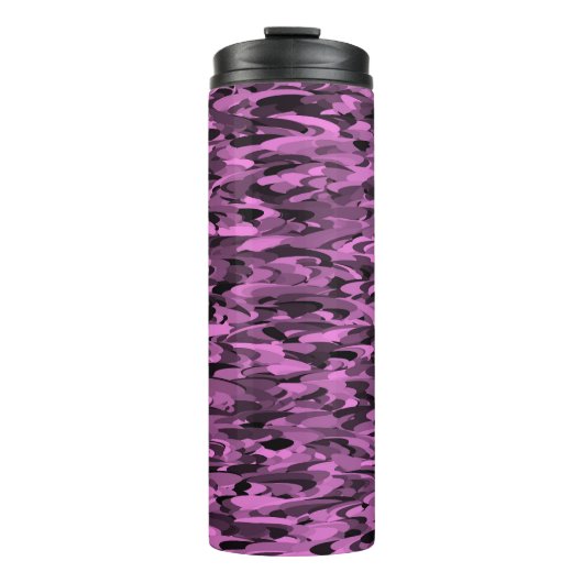 Bouteilles Isothermes Motif Abstrait Violet Noir (Devant)