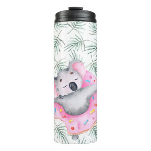 Bouteilles Isothermes Motif aquarelle peint à la main avec koala tropica