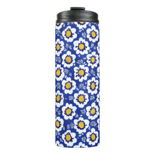 Bouteilles Isothermes Motif arabe floral bleu