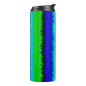 Bouteilles Isothermes Motif arc-en-ciel bleu vert abstrait 3D (Tourné sur la gauche)