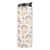 Bouteilles Isothermes Motif arc-en-ciel fleuri coloré (Tourné sur la gauche)