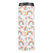 Bouteilles Isothermes Motif arc-en-ciel fleuri coloré (Dos)