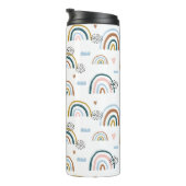 Bouteilles Isothermes Motif arc-en-ciel joyeux | Monogram Tumbler (Tourné sur la droite)