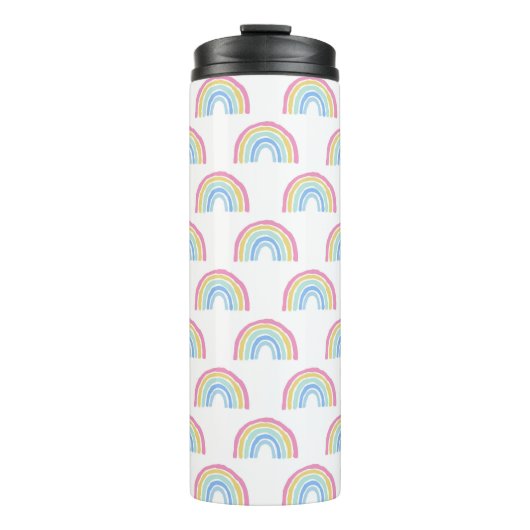 Bouteilles Isothermes Motif arc-en-ciel Pastel (Devant)