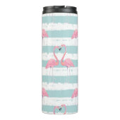 Bouteilles Isothermes Motif Arrière - plan Exotique Flamant rose rayé (Dos)
