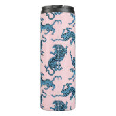 Bouteilles Isothermes Motif asiatique de tigre bleu (Dos)