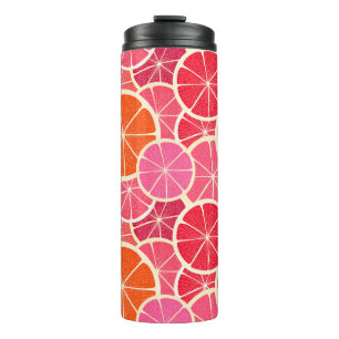 Bouteilles Isothermes Motif aux agrumes d'orange et de pamplemousse