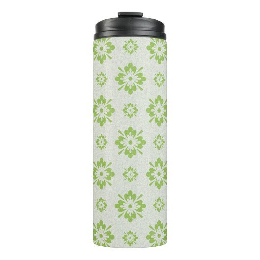 Bouteilles Isothermes Motif aux formes florales vertes (Devant)