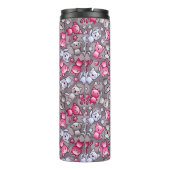 Bouteilles Isothermes motif avec les chats mignons de griffonnage de (Dos)