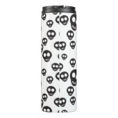 Bouteilles Isothermes Motif avec les crânes noirs sur le blanc (Dos)