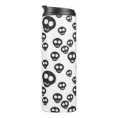 Bouteilles Isothermes Motif avec les crânes noirs sur le blanc (Tourné sur la droite)