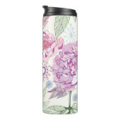 Bouteilles Isothermes Motif avec les fleurs roses (Tourné sur la droite)