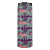 Bouteilles Isothermes Motif avec les poissons et la vague pourpre (Dos)