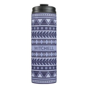Bouteilles Isothermes Motif Aztec nom personnalisé tumbler