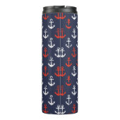 Bouteilles Isothermes Motif blanc et bleu rouge de marine (Dos)